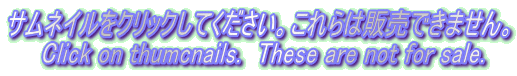 TlCNbNĂB͔̔ł܂B @@Click on thumcnails.  These are not for sale.