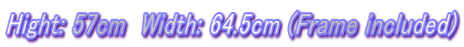 Hight: 57cm  Width: 64.5cm (Frame included)